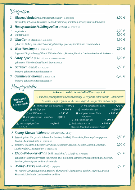 Speisekarte Seite 2