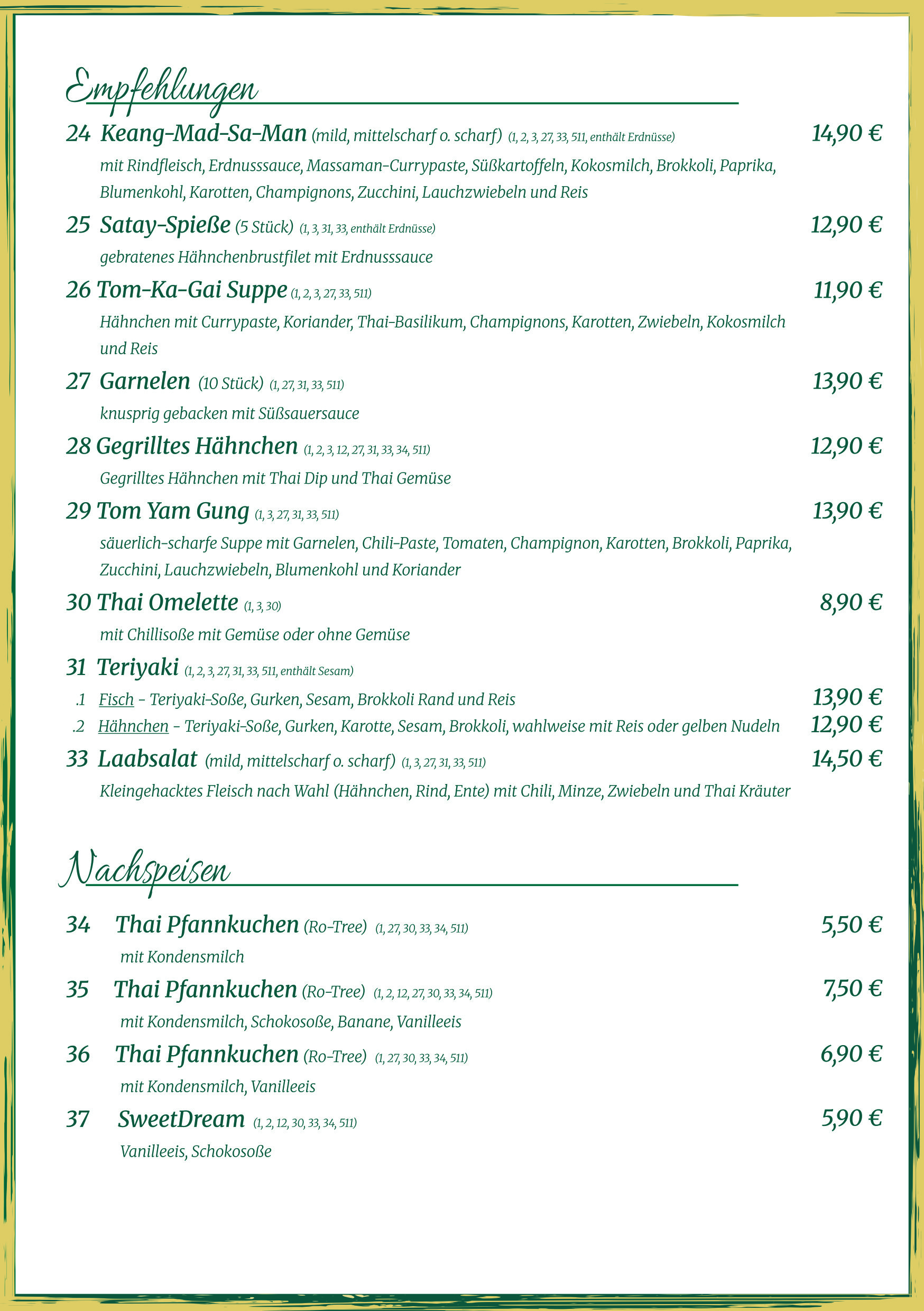 Speisekarte Seite 4